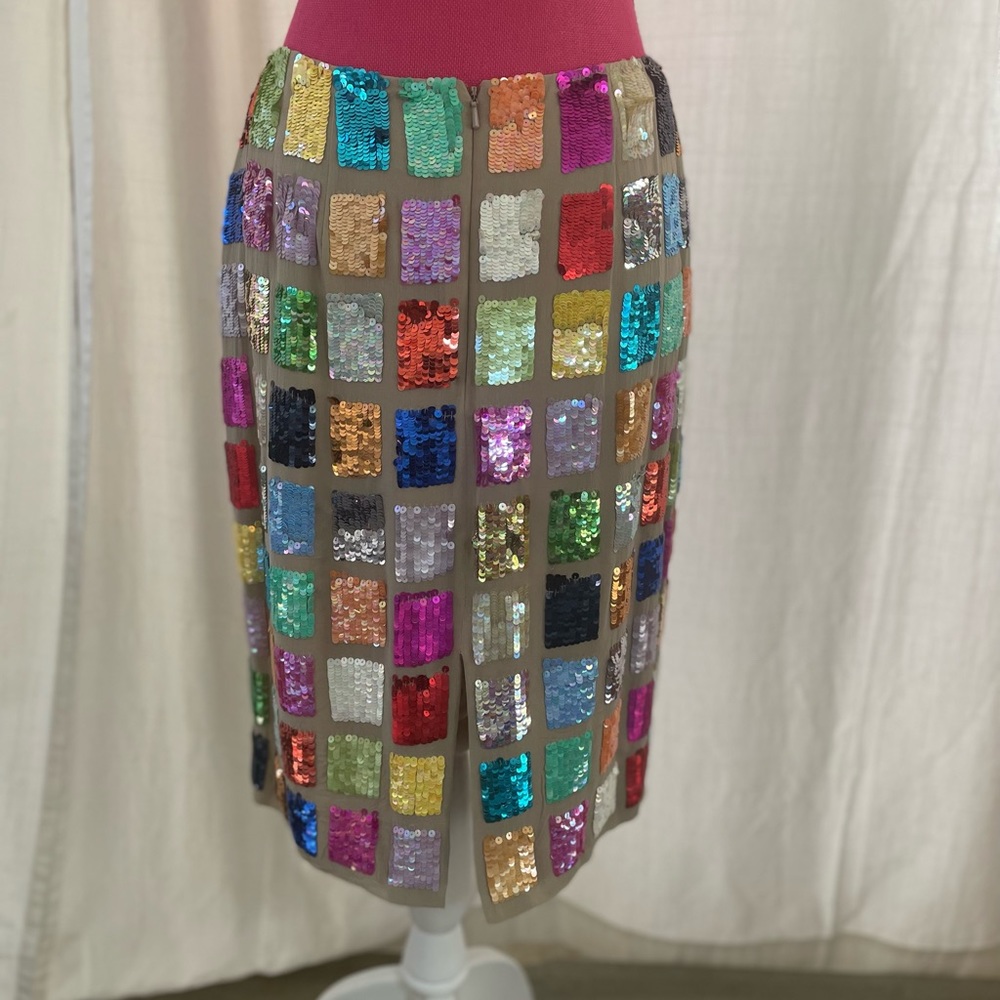 CHETTA B MULTI COLOR SEQUENCE SKIRT